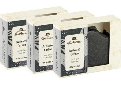 The Soap Factory Akne Karşıtı Karbon Katı Sabun 3x100 gr