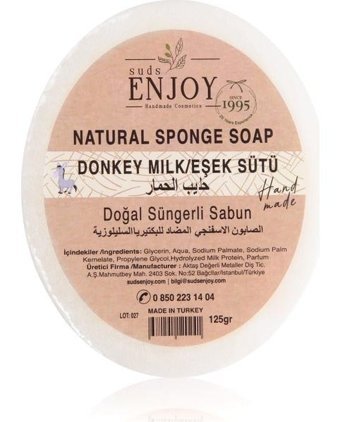 Sudsenjoyoil Doğal El Yapımı Eşek Sütü Katı Sabun 125 gr