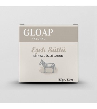 Gloap Natural Bitkisel Eşek Sütü Katı Sabun 150 gr
