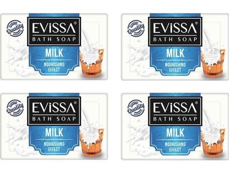 Evissa Süt Katı Sabun 4x150 gr