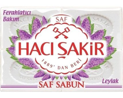 Hacı Şakir Beyaz Katı Sabun-Leylak Katı Sabun 600 gr
