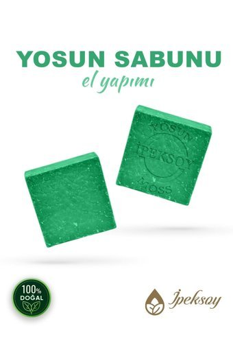İpeksoy Doğal Yeşil El Yapımı Yosunlu Katı Sabun 100 gr