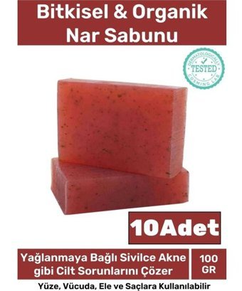 Carlburn Doğal Organik Nar Katı Sabun 10x100 gr