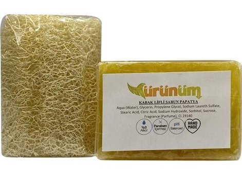 Ürünüm Şifalı Bitkiler Gliserinli-Kabak Lifli-Papatya Katı Sabun 100 gr