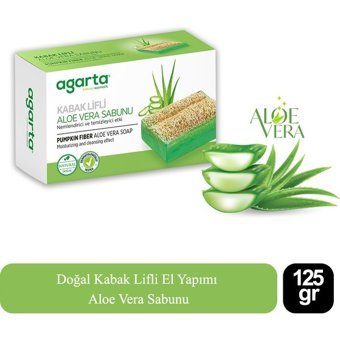 Agarta El Yapımı Doğal Aloe Vera-Kabak Lifli Katı Sabun 2x125 gr