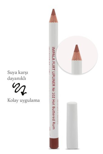 Impala No:102 Suya Dayanıklı İnce Kalıcı Mat Dudak Kalemi Kahverengi