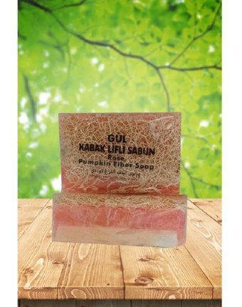 Nursima Doğal Kabak Lifli Gül-Kabak Lifli Katı Sabun 100 gr