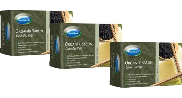 Mecitefendi Organik Çörek Otlu Katı Sabun 3x125 gr