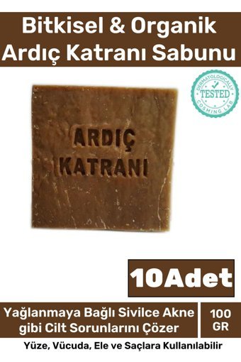 Carlburn Bitkisel Vegan Ardıç Katranı Katı Sabun 10x100 gr