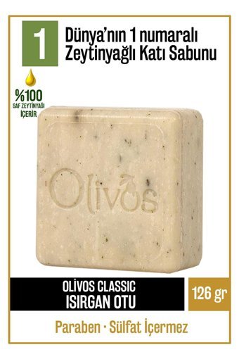 Olivos Doğal Isırgan-Zeytinyağlı Katı Sabun 100 gr