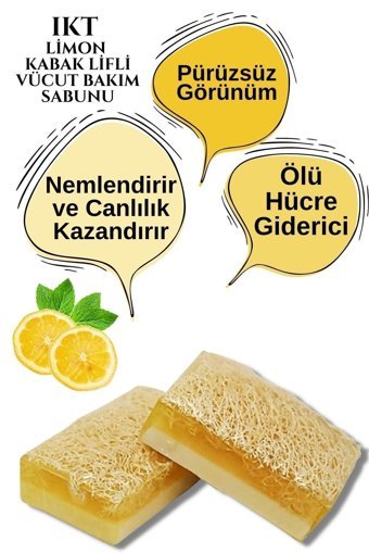 Ikt Doğal Limonlu Kabak Lifli Katı Sabun 100 gr