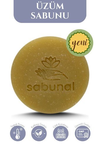 Sabunal Doğal Kırışıklık Önleyici E Vitaminli-Üzüm Katı Sabun 100 gr