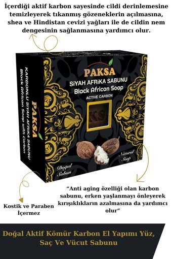Paksa Aktif Karbon Aktif Karbon Katı Sabun 2x125 gr