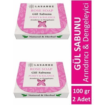 Lasaroz Arındırıcı Gül Katı Sabun 2x100 gr