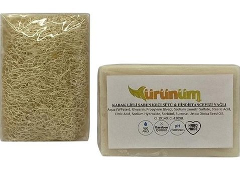 Ürünüm Şifalı Bitkiler Hindistan Cevizi-Kabak Lifli-Keçi Sütlü Katı Sabun 100 gr