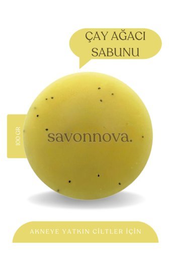 Savonnova Akne Karşıtı Çay Ağacı Katı Sabun 100 gr