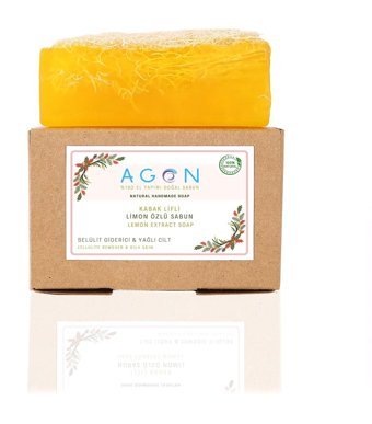 Agon El Yapımı Doğal Kabak Lifli-Limon Katı Sabun 120 gr