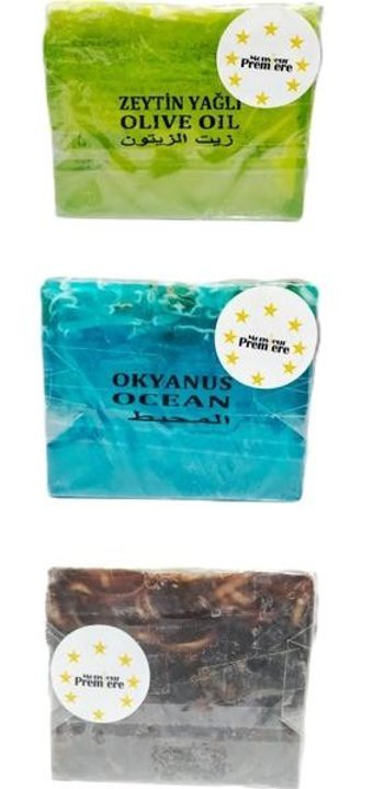 Monsieur Premiere Çikolata-Okyanus-Zeytinyağlı Katı Sabun 3x120 gr
