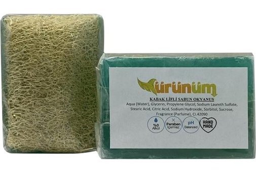 Ürünüm Şifalı Bitkiler Gliserinli-Kabak Lifli-Okyanus Katı Sabun 100 gr