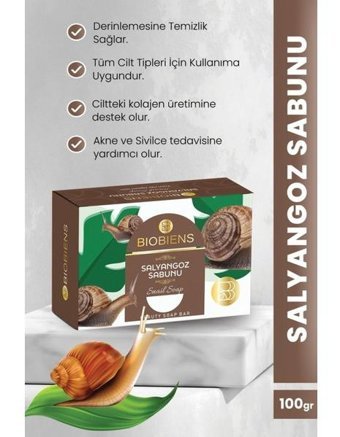 Biobiens Salyangoz Özlü Katı Sabun 100 gr