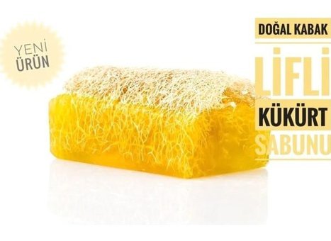 Lisinya Doğal Kabak Lifli Kabak Lifli-Kükürtlü Katı Sabun 125 gr