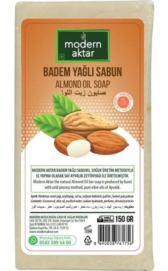 Modern Aktar El Yapımı Badem Katı Sabun 150 gr