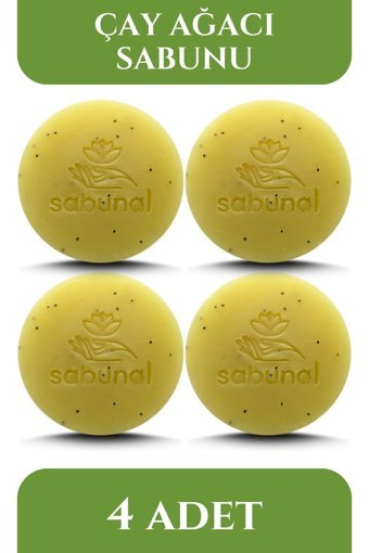 Sabunal Akne Karşıtı Çay Ağacı Katı Sabun 4x100 gr