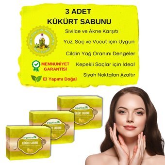 Organicsun Yenileyici Kükürtlü Katı Sabun 3x140 gr