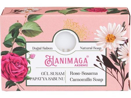 Hanımağa Doğal Gül-Papatya Katı Sabun 100 gr
