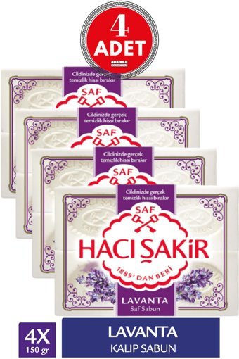Hacı Şakir Beyaz-Lavanta Katı Sabun 16x150 gr