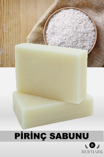 Bermark Bitkisel Vegan Gliserinli-Pirinç Katı Sabun 100 gr