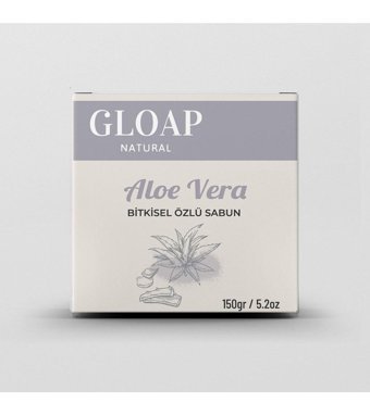 Gloap Natural Bitkisel Aloe Vera Katı Sabun 150 gr