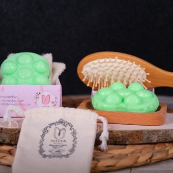 Misya Dekoratif Yeşil Masaj Katı Sabun 130 gr
