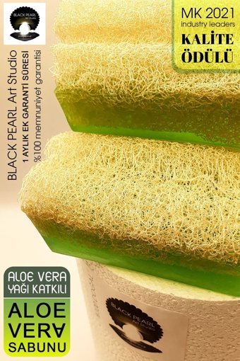 Fantastik Sanat Atölyesi Dekoratif Hediyelik Aloe Vera-Kabak Lifli Katı Sabun 150 gr