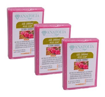 Anatolia Soap Doğal Gül Katı Sabun 3x100 gr