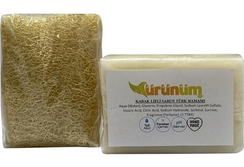 Ürünüm Şifalı Bitkiler Gliserinli-Kabak Lifli Katı Sabun 100 gr