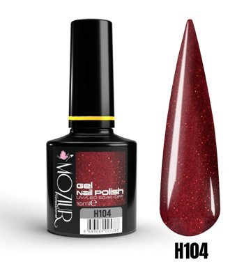 Mozıur H104 Bordo Parlak Kalıcı Simli Oje