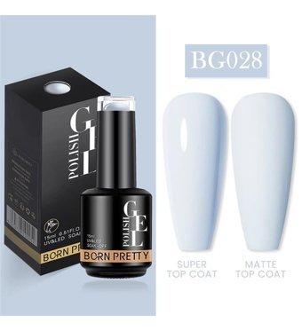 Born BG028 Mavi Parlak Kalıcı Oje