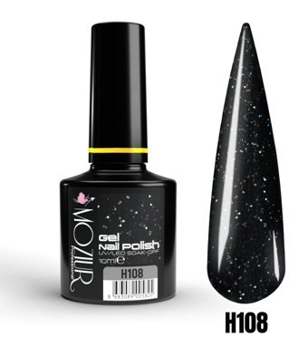 Mozıur H108 Siyah Parlak Kalıcı Oje