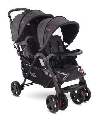 Babyhope P-738 Katlanabilir 360 Derece Dönen Tam Yatar Puset Bebek Arabası Siyah