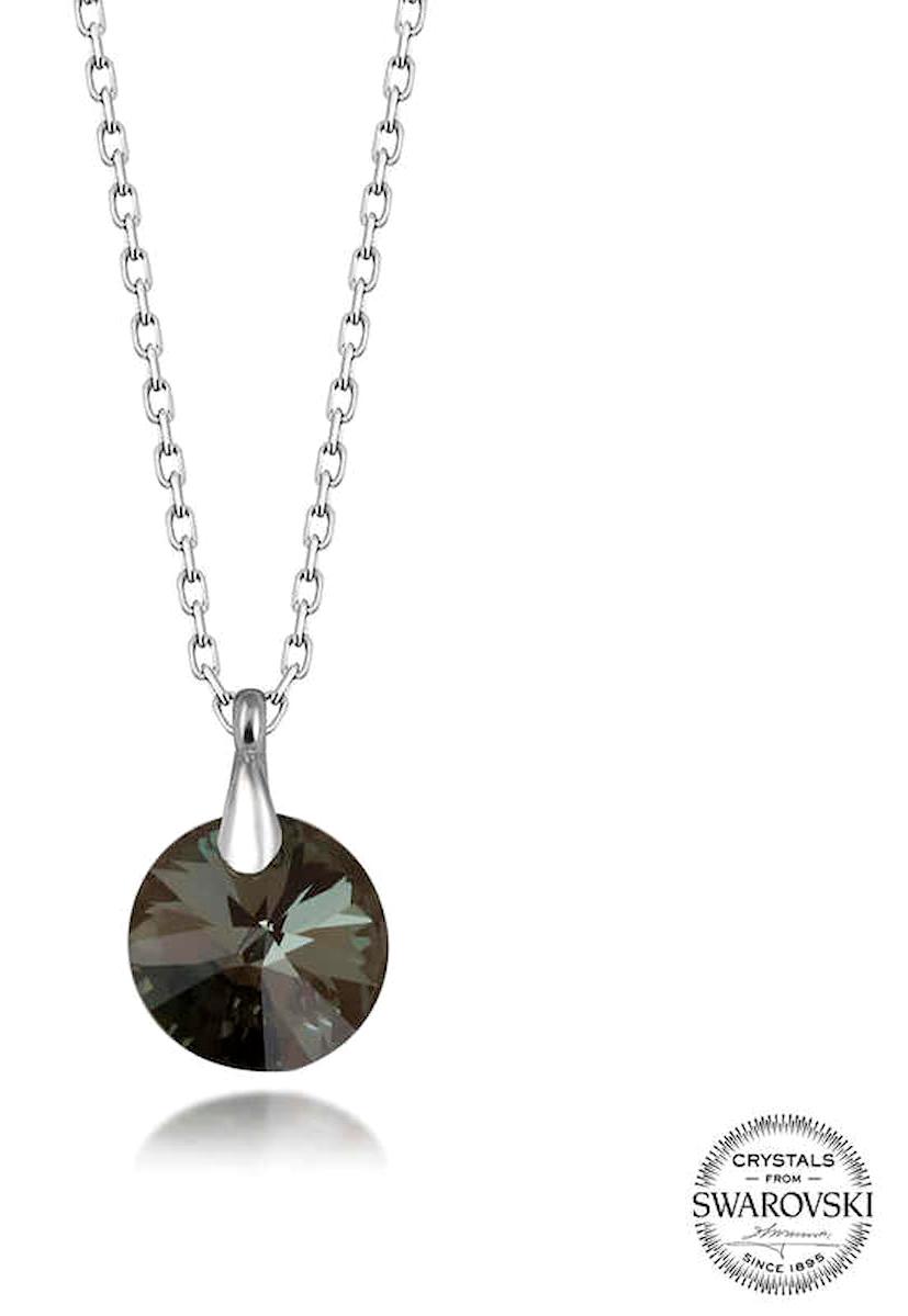 Stillove Yeşil Swarovski Taşlı Kararmayan Düz Zincir Kadın Gümüş Kolye 50 cm