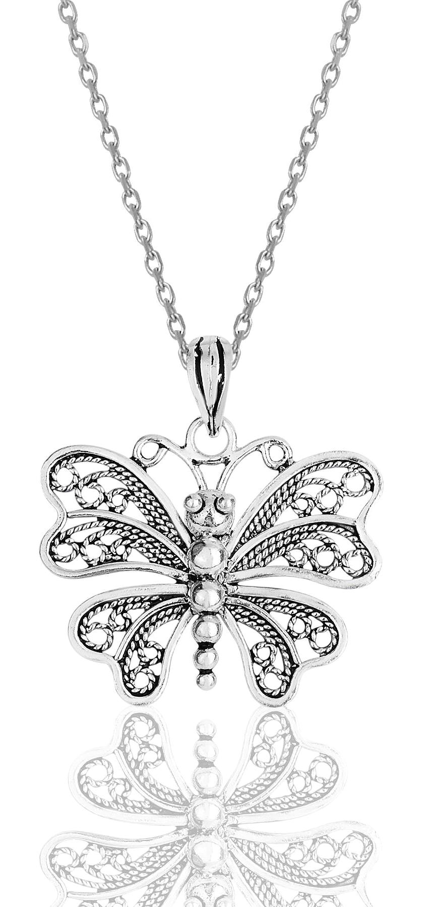 Söğütlü Silver Telkarili Kararmayan Forse Zincir Kadın Gümüş Kolye 45 cm
