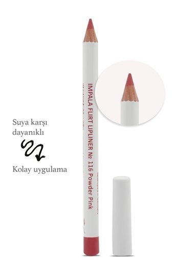 Impala No:116 Suya Dayanıklı İnce Kalıcı Mat Dudak Kalemi Pembe
