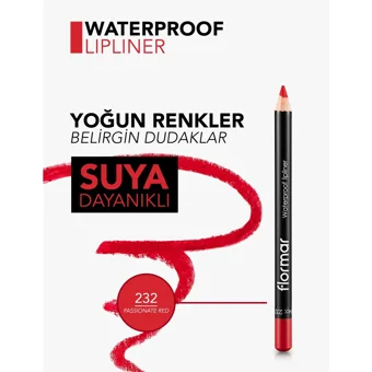 Flormar No:232 Suya Dayanıklı İnce Kalıcı Mat Dudak Kalemi Bordo