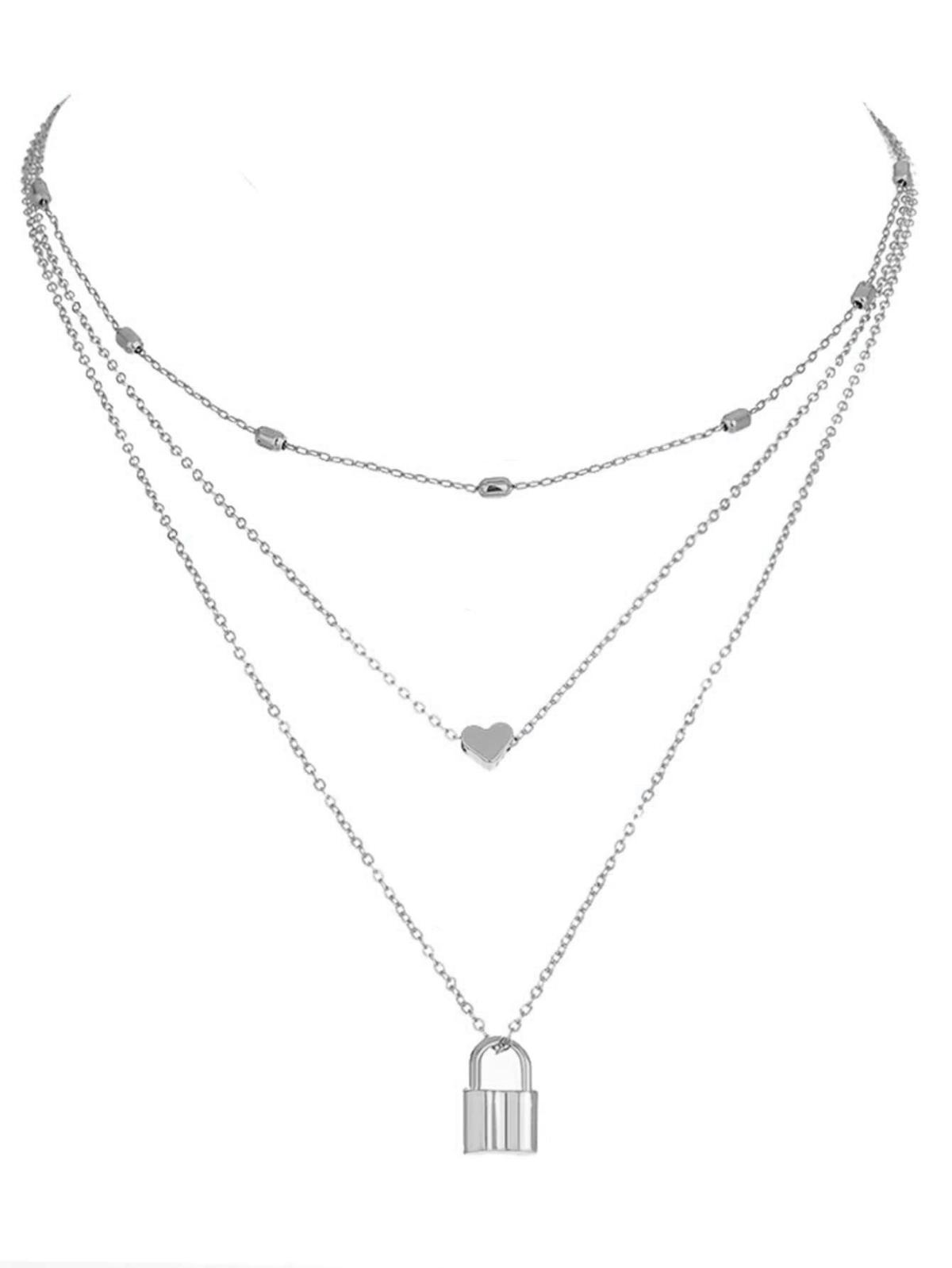 X Lady Accessories Kalp Kararmayan Zincir Kadın Gümüş Kolye 50 cm