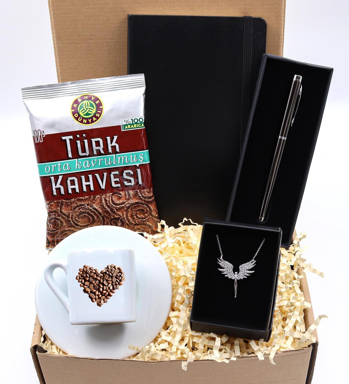 Vegahediye Beyaz Zirkon Taşlı Kanat Zincir Kadın Gümüş Kolye 45 cm