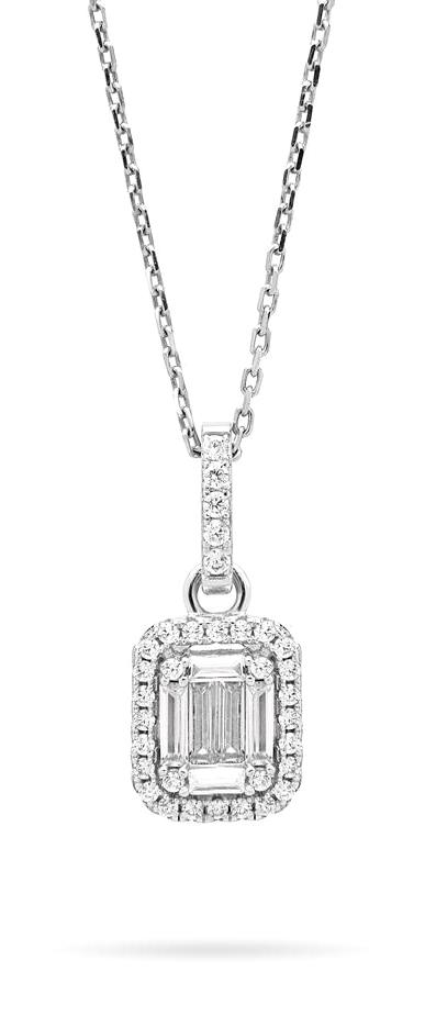 Swarovski Beyaz Swarovski Taşlı 925 Ayar Evet Kararmayan Zincir Kadın Gümüş Kolye 45 cm