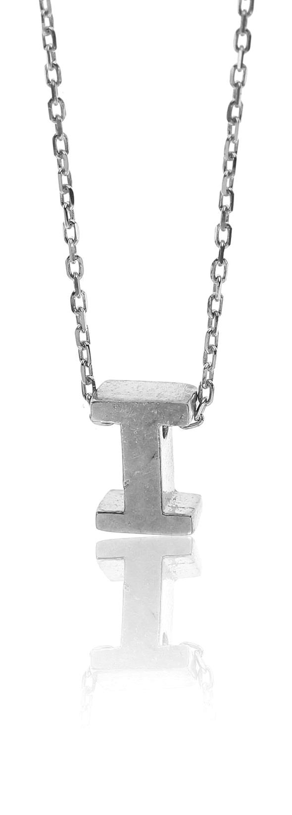 Söğütlü Silver İ Harfli 925 Ayar Kararmayan Forse Zincir Kadın Gümüş Kolye 42 cm