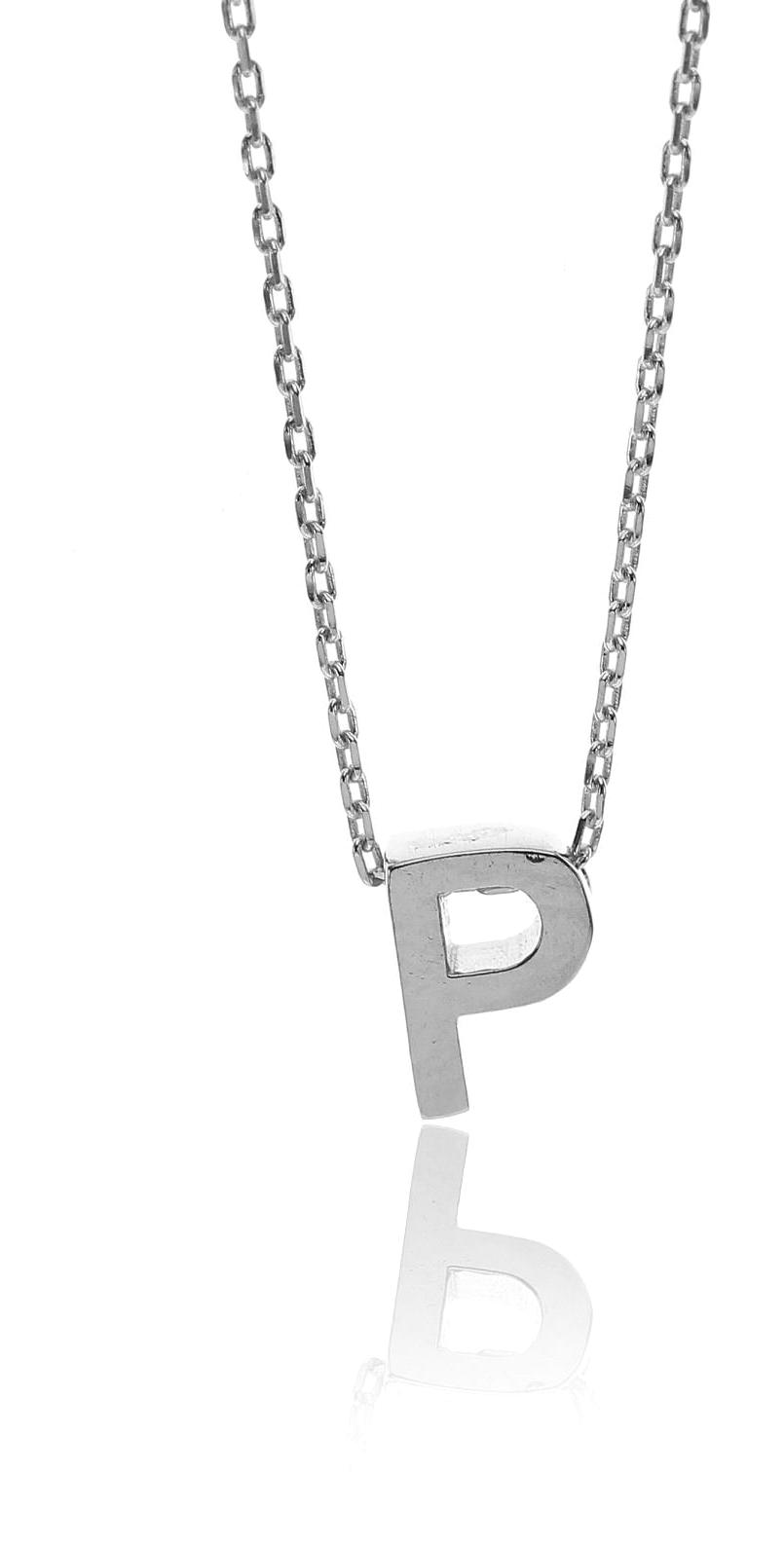 Söğütlü Silver P Harfli 925 Ayar Kararmayan Forse Zincir Kadın Gümüş Kolye 42 cm