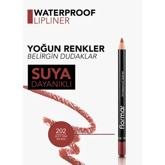 Flormar No:202 Suya Dayanıklı İnce Kalıcı Mat Dudak Kalemi Pembe